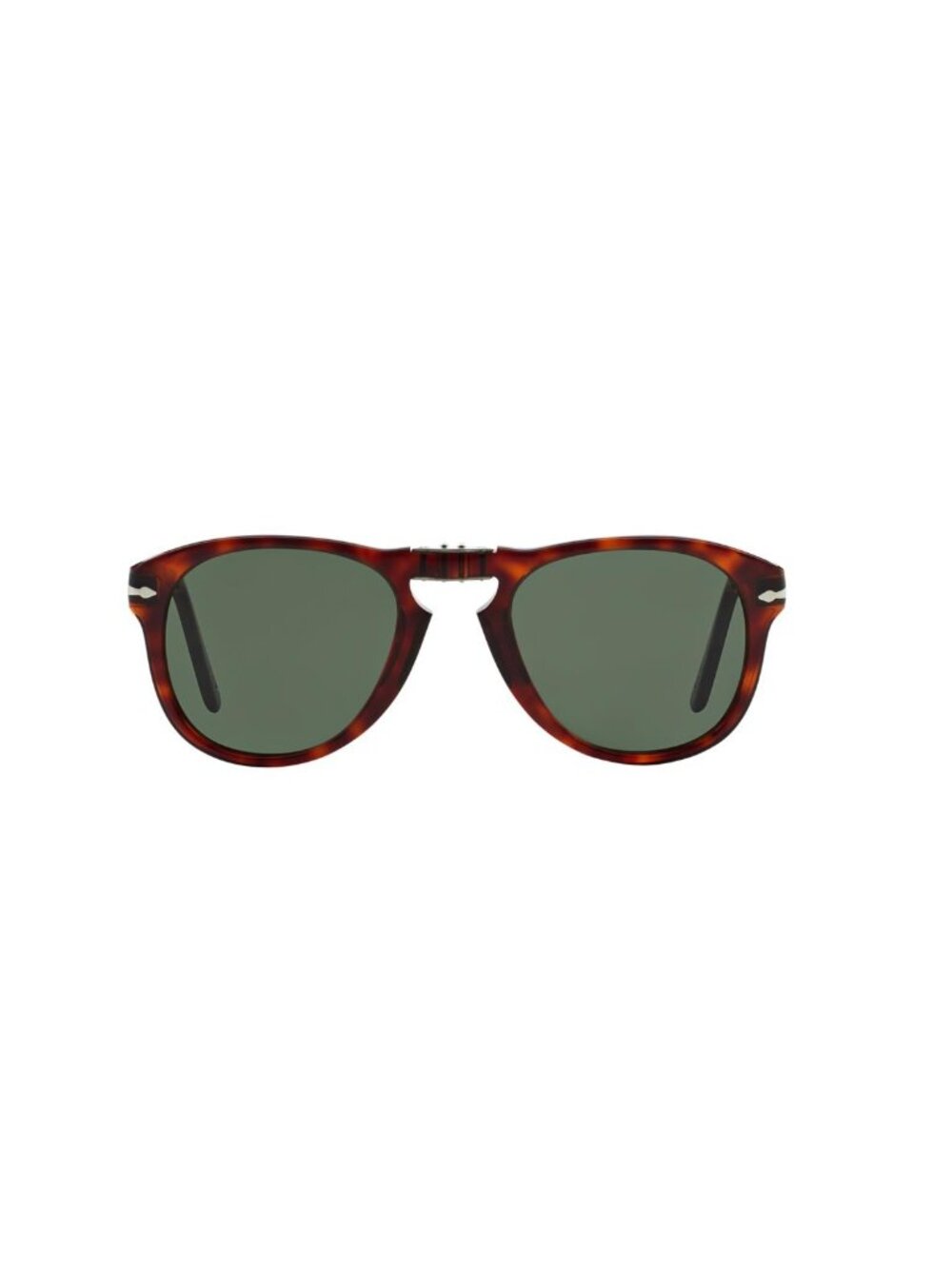 New Persol Men's Sunglasses Havana Aviator Green Lens Injected Frame PO0714 24